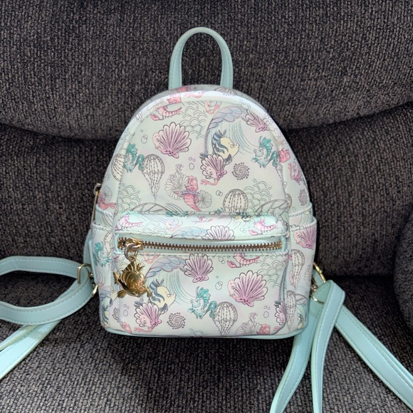 Disney Loungefly The Little Mermaid Flounder mini backpack - Picture 1 of 6